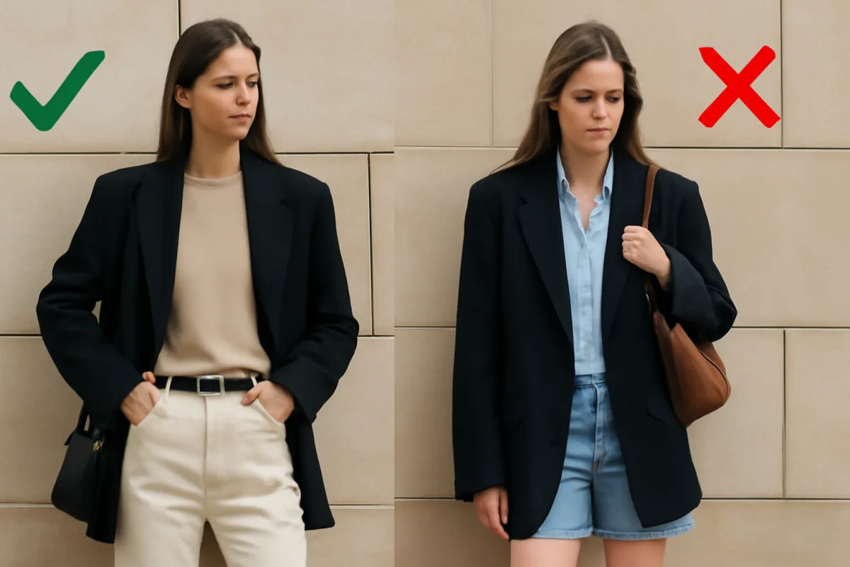 Come abbinare il blazer oversize? Scopri gli errori che stravolgono lo stile